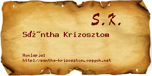 Sántha Krizosztom névjegykártya